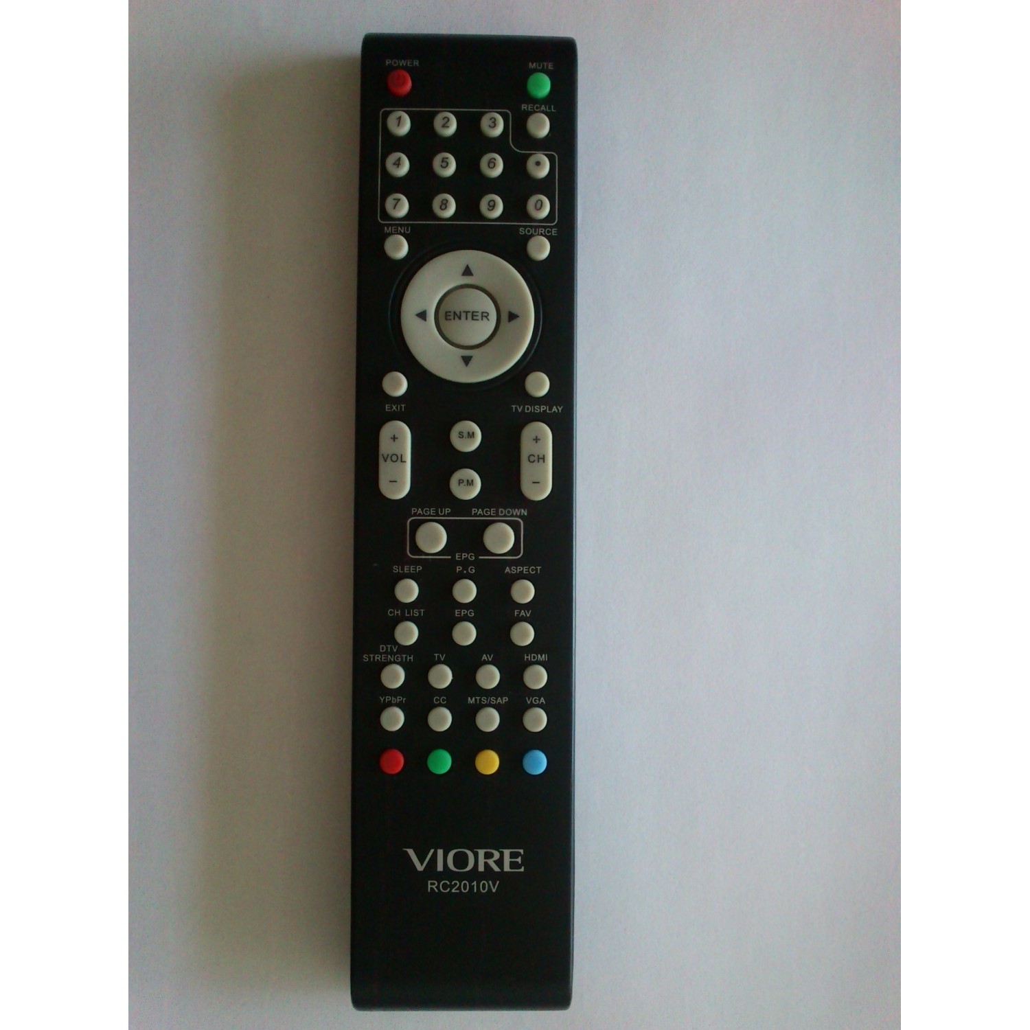 CONTROL REMOTO PARA TV LCD / VIORE RC2010V MODELO LC19VH54PBRC2010V VIORE